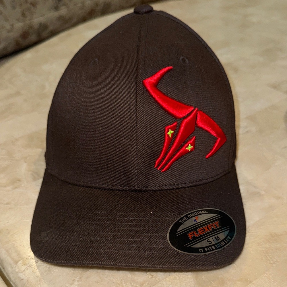 Go Left Brown Cap with Red Logo